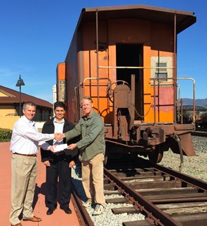 group photo at caboose