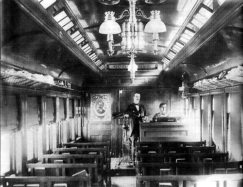 photo of inside of chapel car