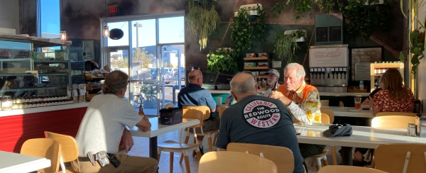 Visitors sitting at HOB