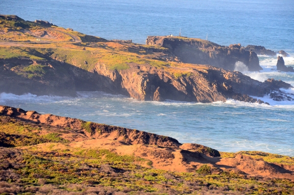 view of Vandenberg Coastline from train